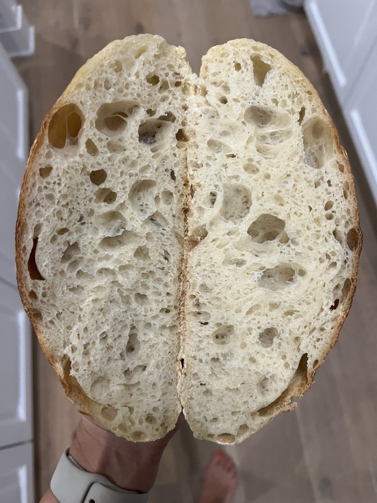 image of sliced sourdough loaf